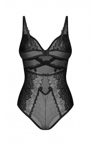Dámské kouzelné body Deina More Teddy černé - Obsessive