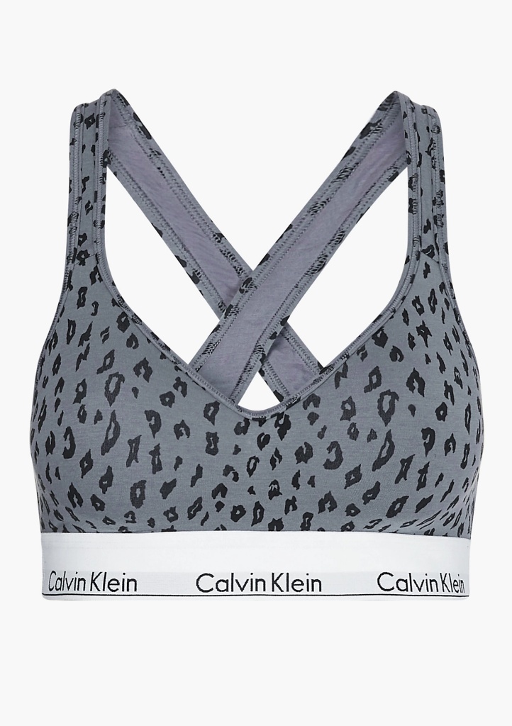 Dámská podprsenka Calvin Klein QF1654E L Tm. šedá