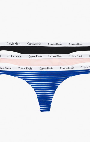 Dámská tanga Calvin Klein QD3587 JMO 3PACK