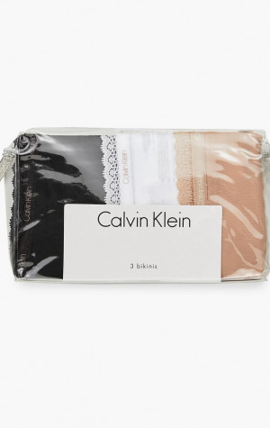 Dámské kalhotky Calvin Klein QD3804 FIY 3PACK