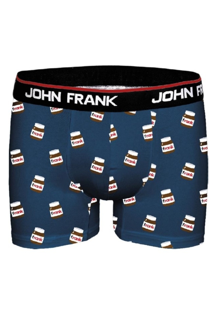 Pánské boxerky John Frank JFBD315-CHOCO M Tm. modrá