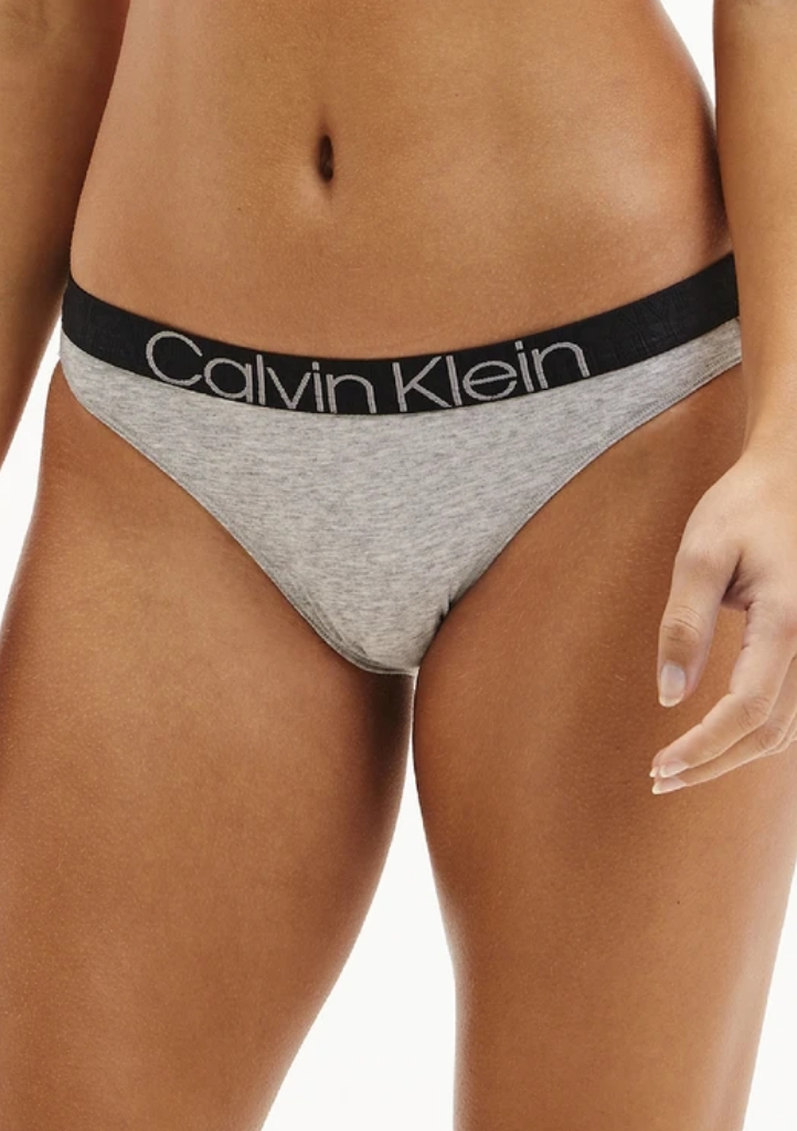 Dámská tanga Calvin Klein QF6579 S Šedá