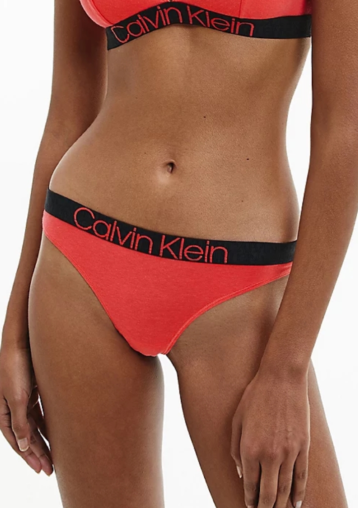 Dámská tanga Calvin Klein QF6579 S Oranžová