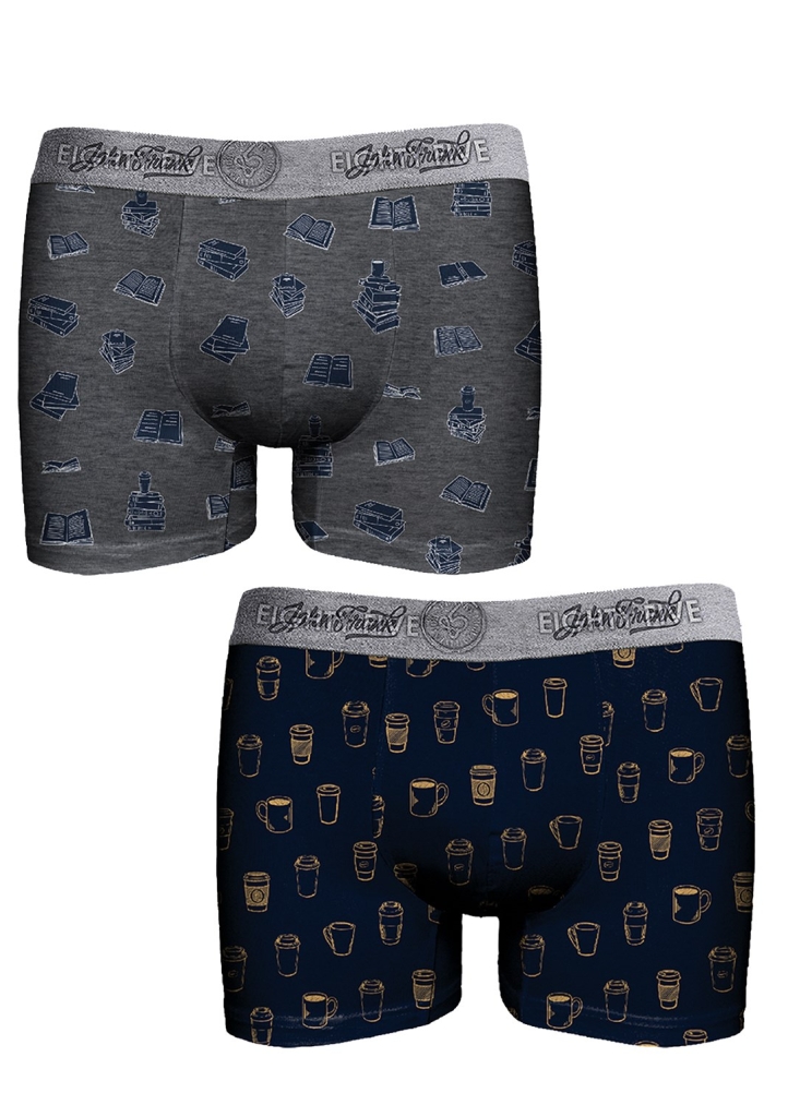 Pánské boxerky John Frank JF2BEF24 2Pack XL Dle obrázku