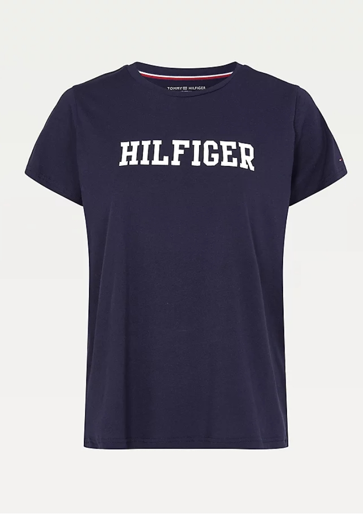 Levně Dámské tričko Tommy Hilfiger UW0UW02618 L Tm. modrá