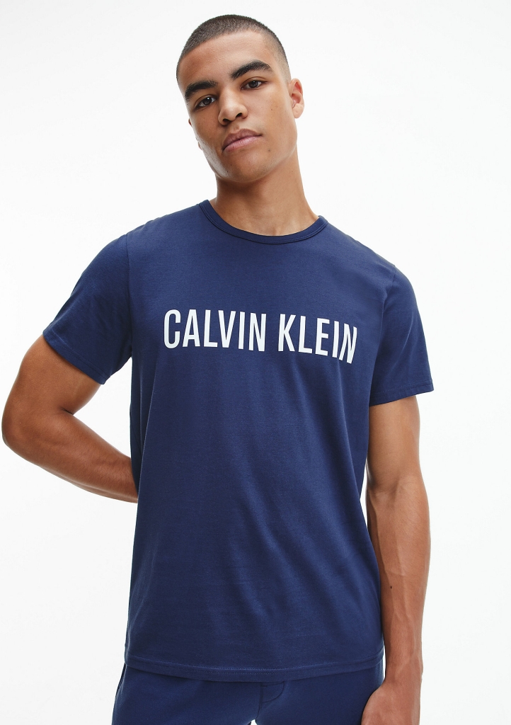 Pánské tričko Calvin Klein NM1959 L Tm. modrá