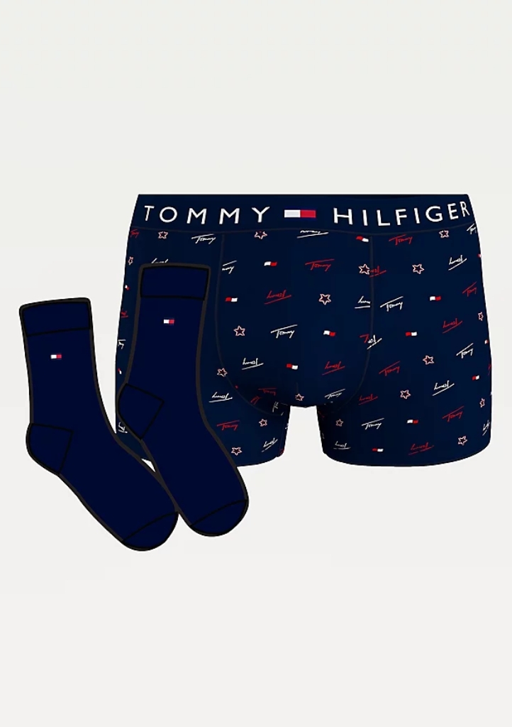 Pánský set Tommy Hilfiger UM0UM01410 L Tm. modrá