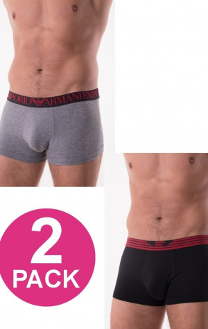 Pánské boxerky Emporio Armani 111210 8A723 2PACK Č+Š