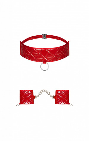 Pikantní sada Hunteria cuffs & choker - Obsessive