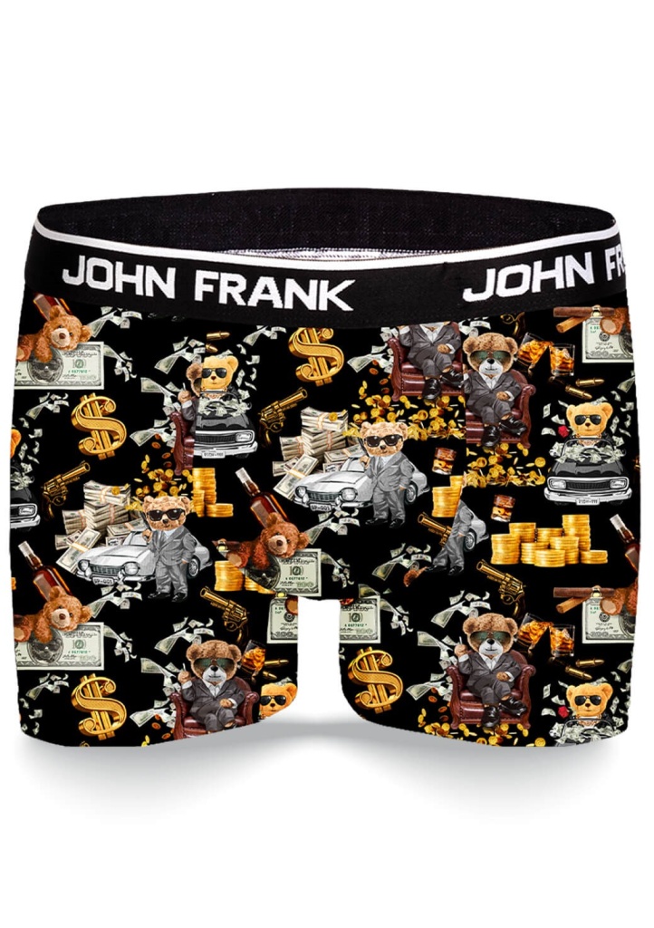 Pánské boxerky John Frank JFBD336 M Černá