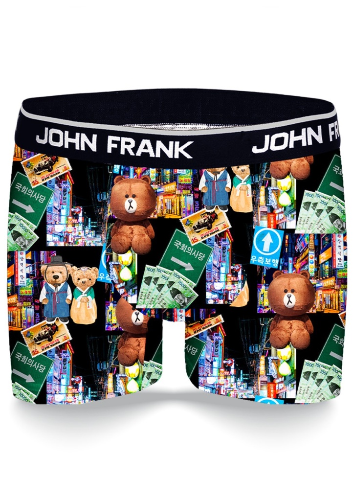 Pánské boxerky John Frank JFBD331 M Černá