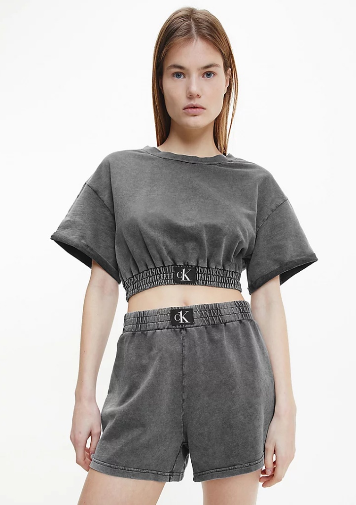 Dámský top Calvin Klein CK ONE KW0KW01780 S Tm. šedá