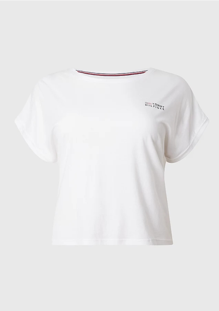 Dámské tričko Tommy Hilfiger UW0UW03632 M Bílá