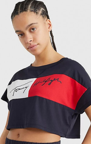 Dámsky crop top Tommy Hilfiger UW0UW03467