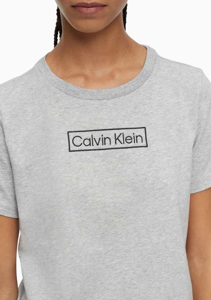 Levně Dámské tričko Calvin Klein QS6798 L Šedá