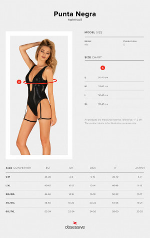 Extravagantní plavky Punta Negra one-piece swimsuit - Obsessive