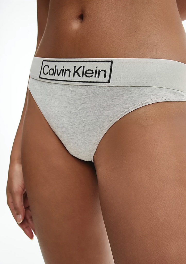 Dámská tanga Calvin Klein QF6774 S Šedá