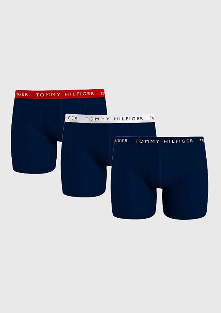 Pánské boxerky Tommy Hilfiger UM0UM02326 3pack XXL Tm. modrá