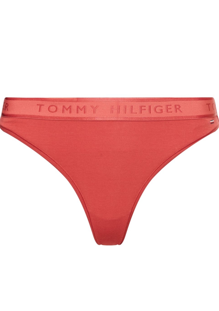 Levně Dámská tanga Tommy Hilfiger UW0UW03154 L Cihlová