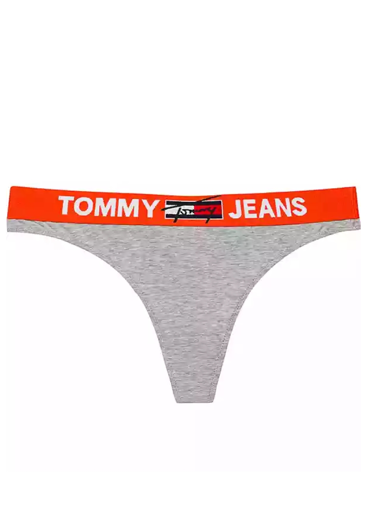 Dámská tanga Tommy Hilfiger UW0UW02823 XS Šedá