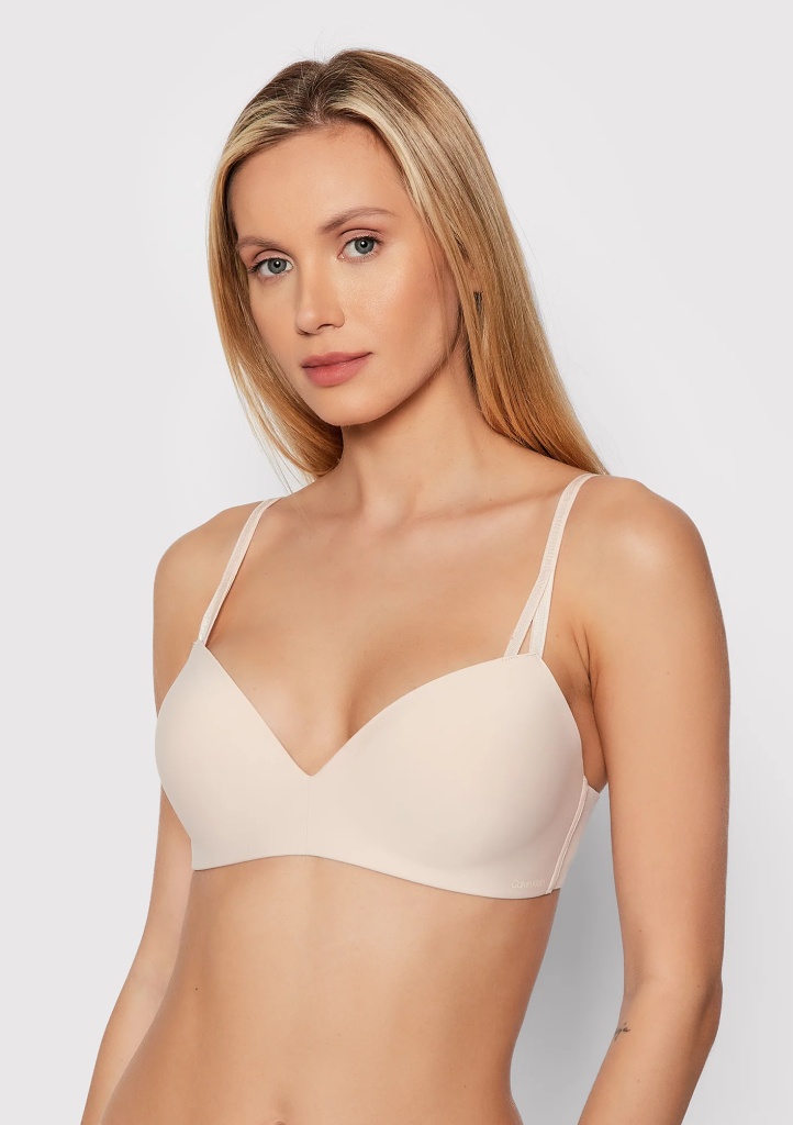 Dámská bezkosticová podprsenka Calvin Klein QF6017 75 E Krémová