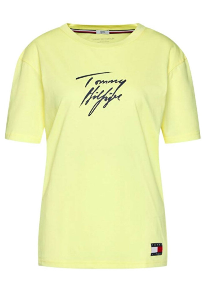 Dámské tričko Tommy Hilfiger UW0UW02262 XL Žlutá