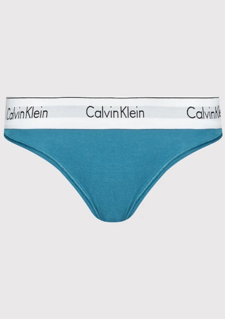 Dámské tanga Calvin Klein F3786 M Petrolejová