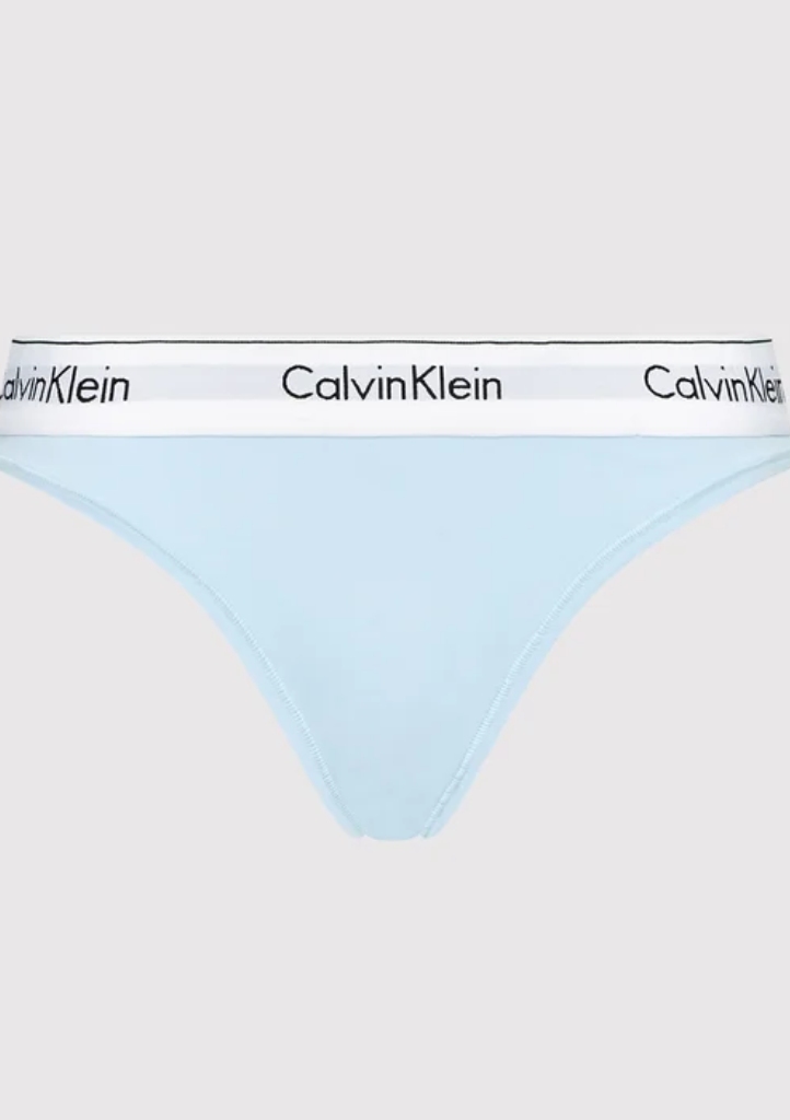 Dámské tanga Calvin Klein F3786 S Sv. modrá