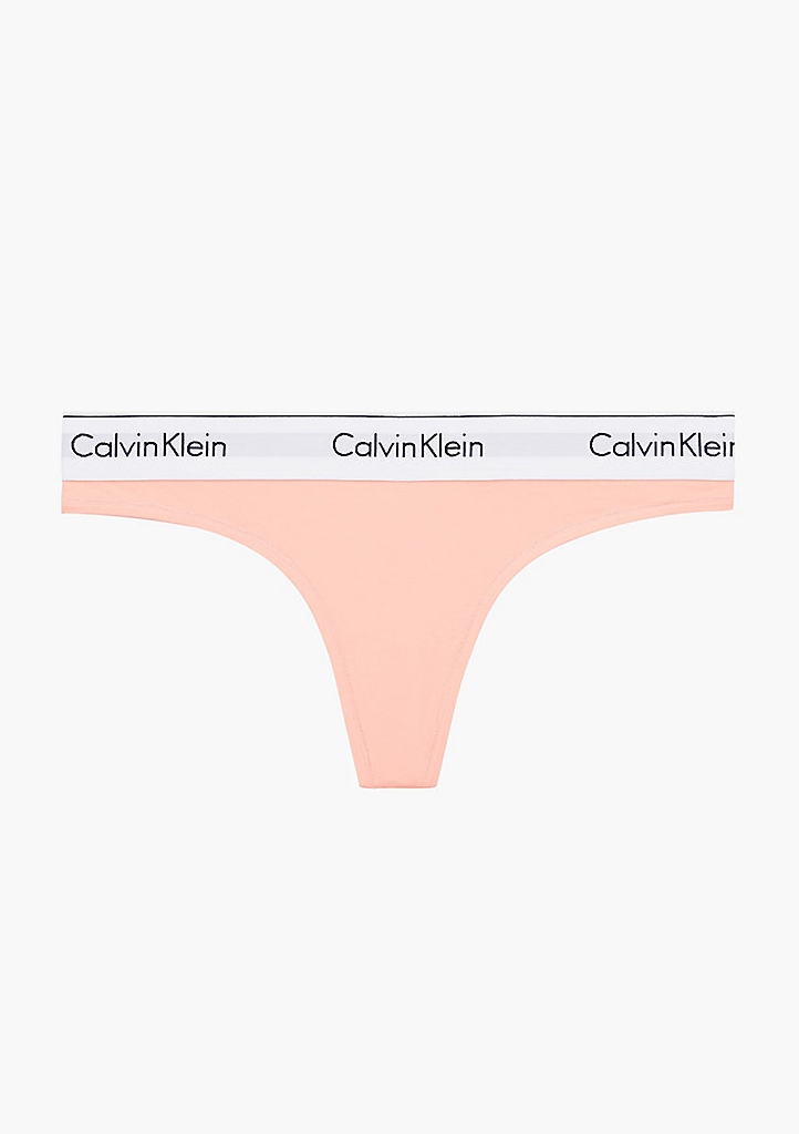 Dámské tanga Calvin Klein F3786 S Meruňková