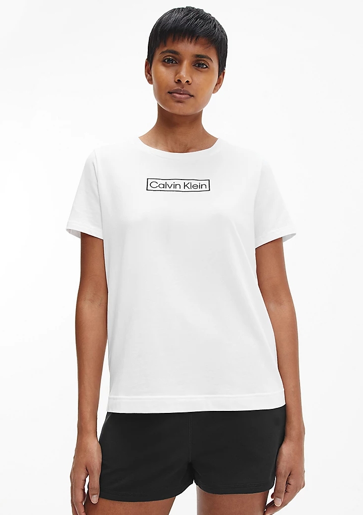 Levně Dámské tričko Calvin Klein QS6798 L Bílá