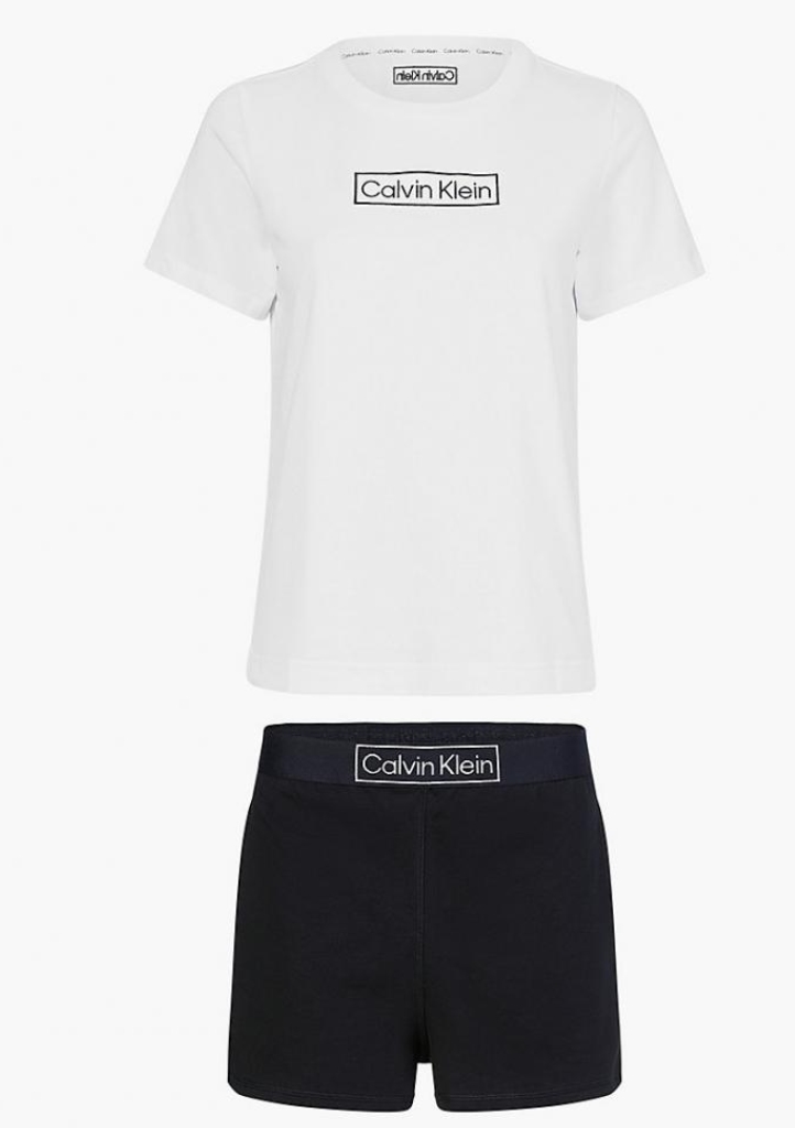 Dámské pyžamo Calvin Klein QS6804 L Bílá