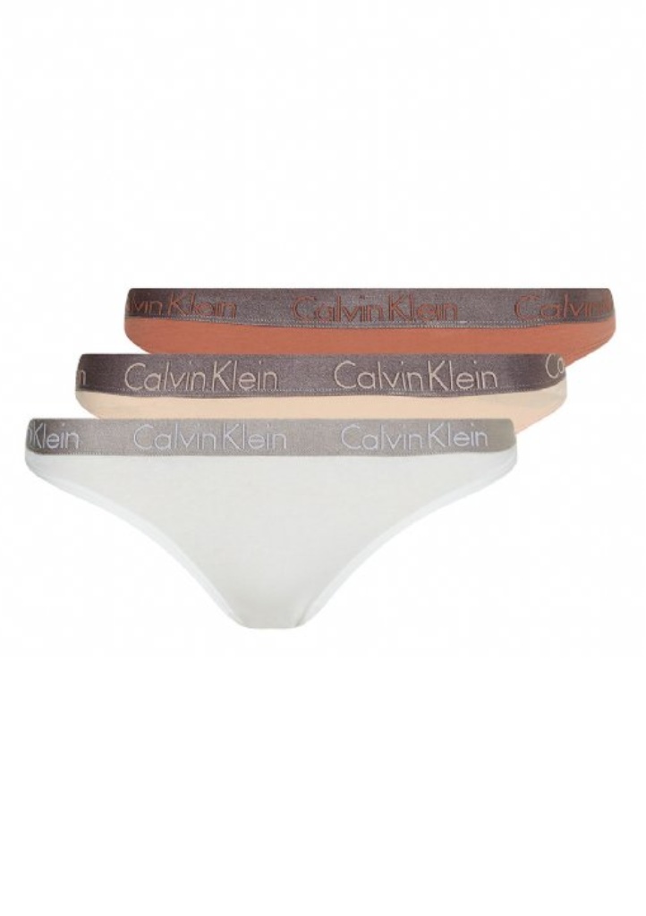 Dámské kalhotky Calvin Klein QD3561 3pack XL Dle obrázku