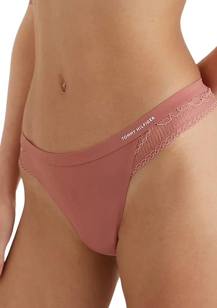 Dámské tanga Tommy Hilfiger UW0UW02473 S Sv. hnědá