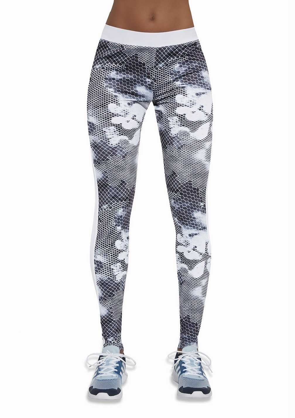 Sportovní legíny Code - Bas Bleu XL Šedá