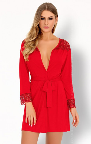 Elegantní župan Omolarina red - LivCo Corsetti