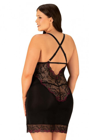 Rafinovaná košilka Vanessme chemise 2XL/3XL - Obsessive