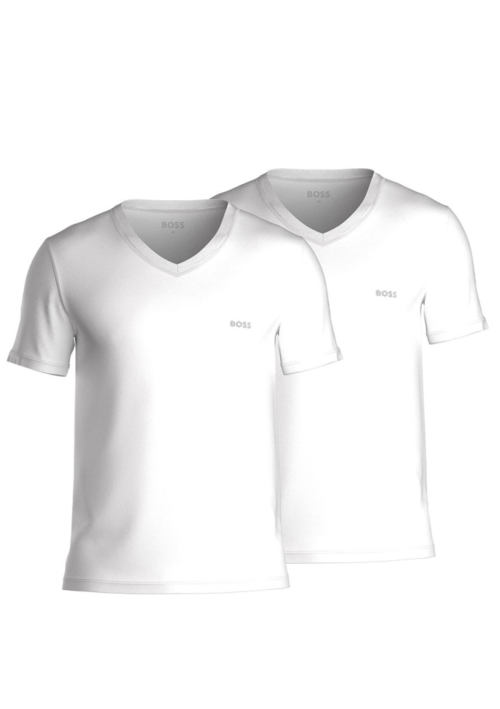 Pánské tričko BOSS 50475295 2 pack L Bílá