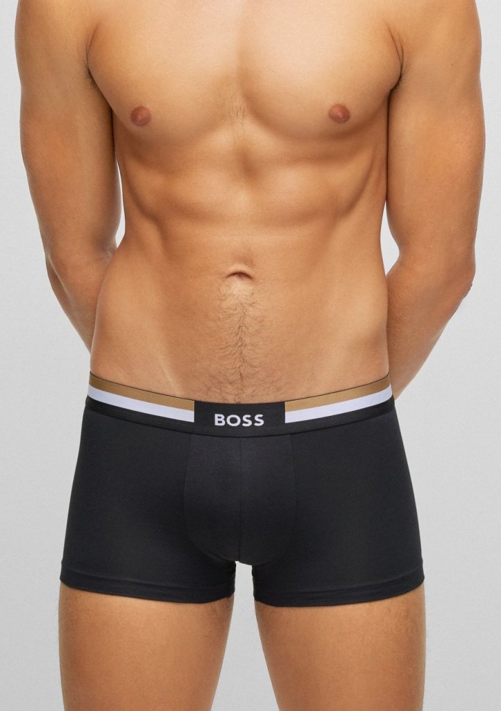 Levně Pánské boxerky BOSS 50475416 Coolmax M Černá