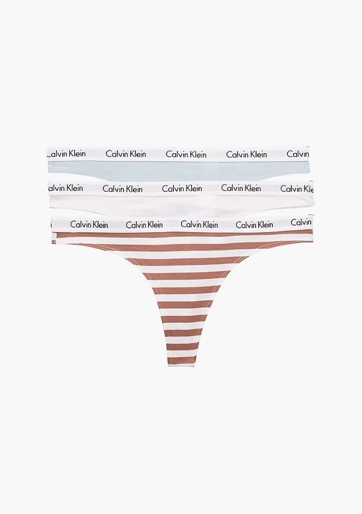 Dámská tanga Calvin Klein QD3587 3PACK 642 M Mix