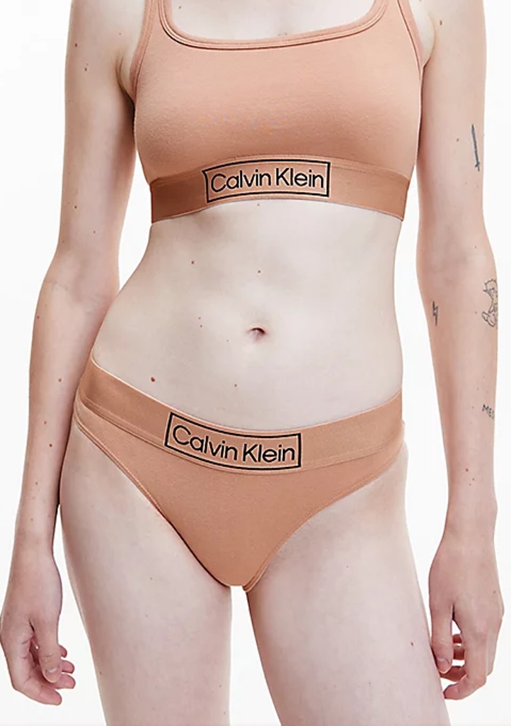 Dámské kalhotky Calvin Klein QF6775 S Sv. hnědá