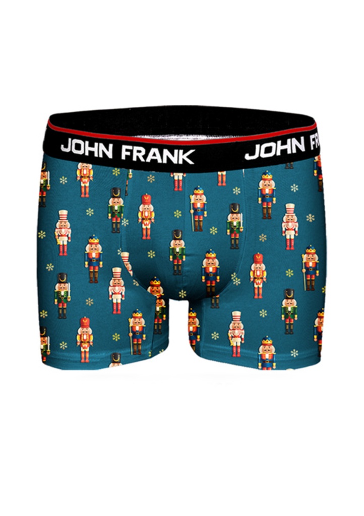 Pánské boxerky John Frank JFBD29-CH-NUTCR M Petrolejová