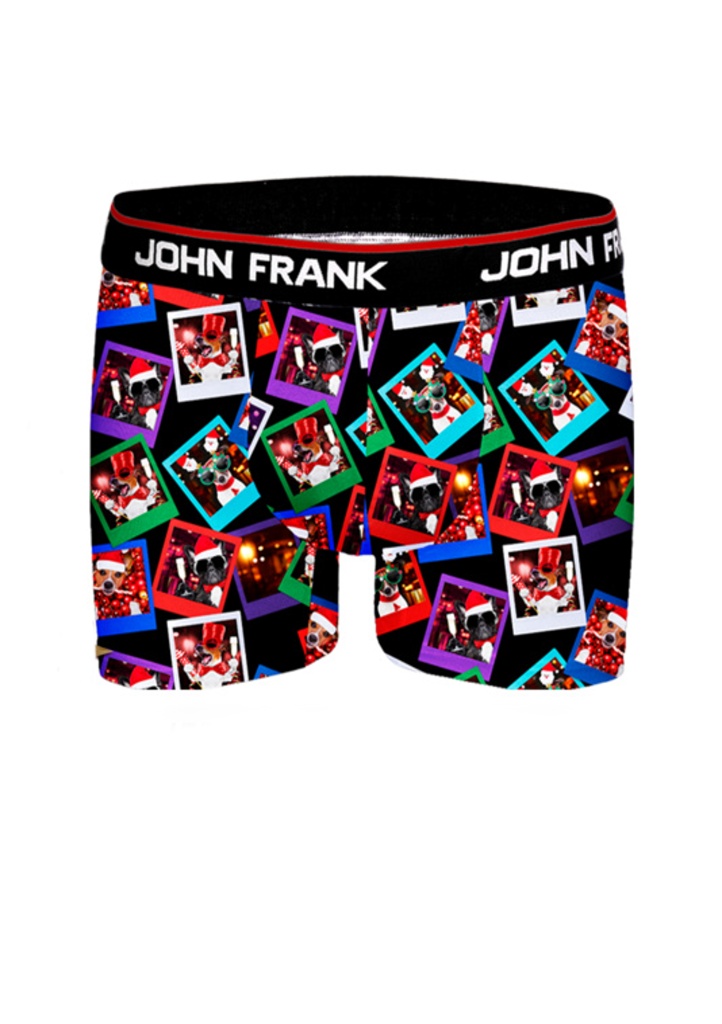 Pánské boxerky John Frank JFBD24-CH L Černá