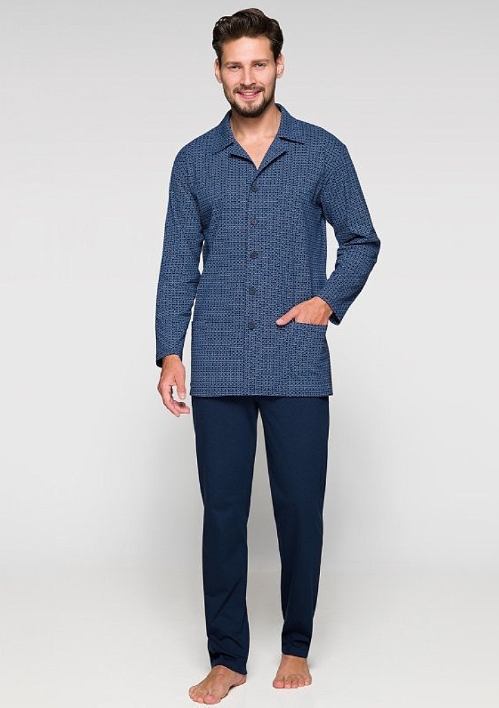 Levně Pánské pyžamo Regina 265 L Modrá