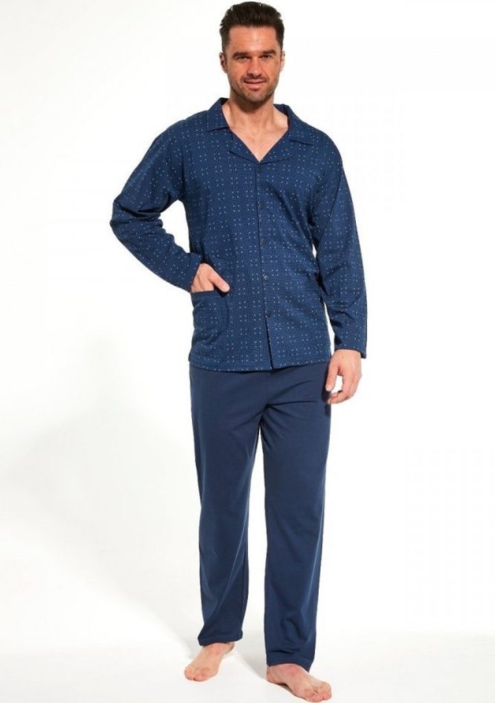 Levně Pánské pyžamo Cornette 114/59 M Tm. modrá