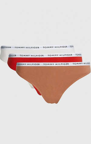 Dámské tanga Tommy  Hilfiger UW0UW02829  3PACK