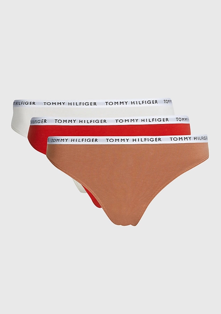 Dámské tanga Tommy Hilfiger UW0UW02829 3PACK L Mix