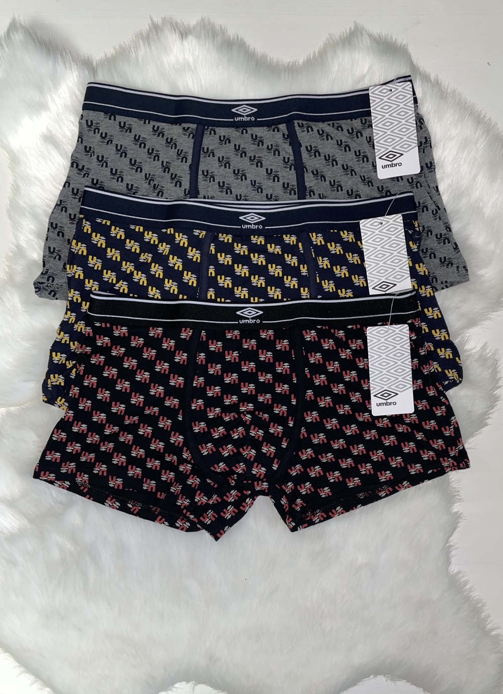 Pánské boxerky Umbro 5302 M Tm. šedá
