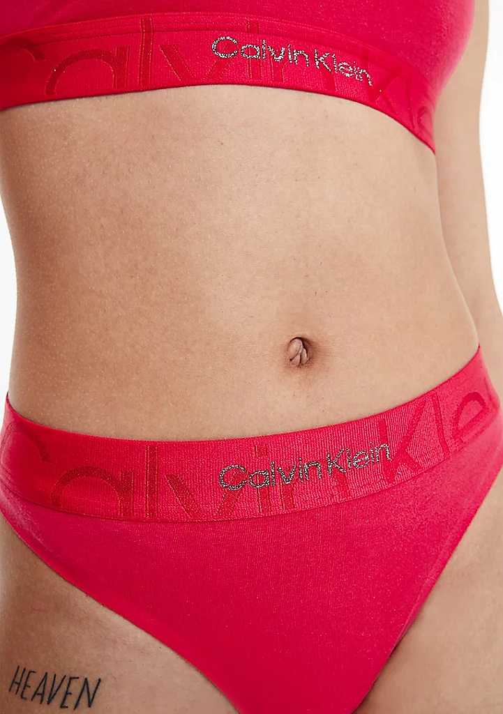 Dámská tanga Calvin Klein QF7055 S Červená