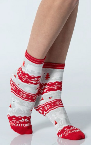 Dámske vianočne ponožky Cotonella EID060