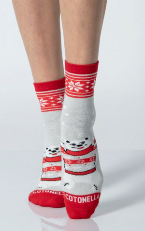 Dámske vianočne ponožky Cotonella EID070